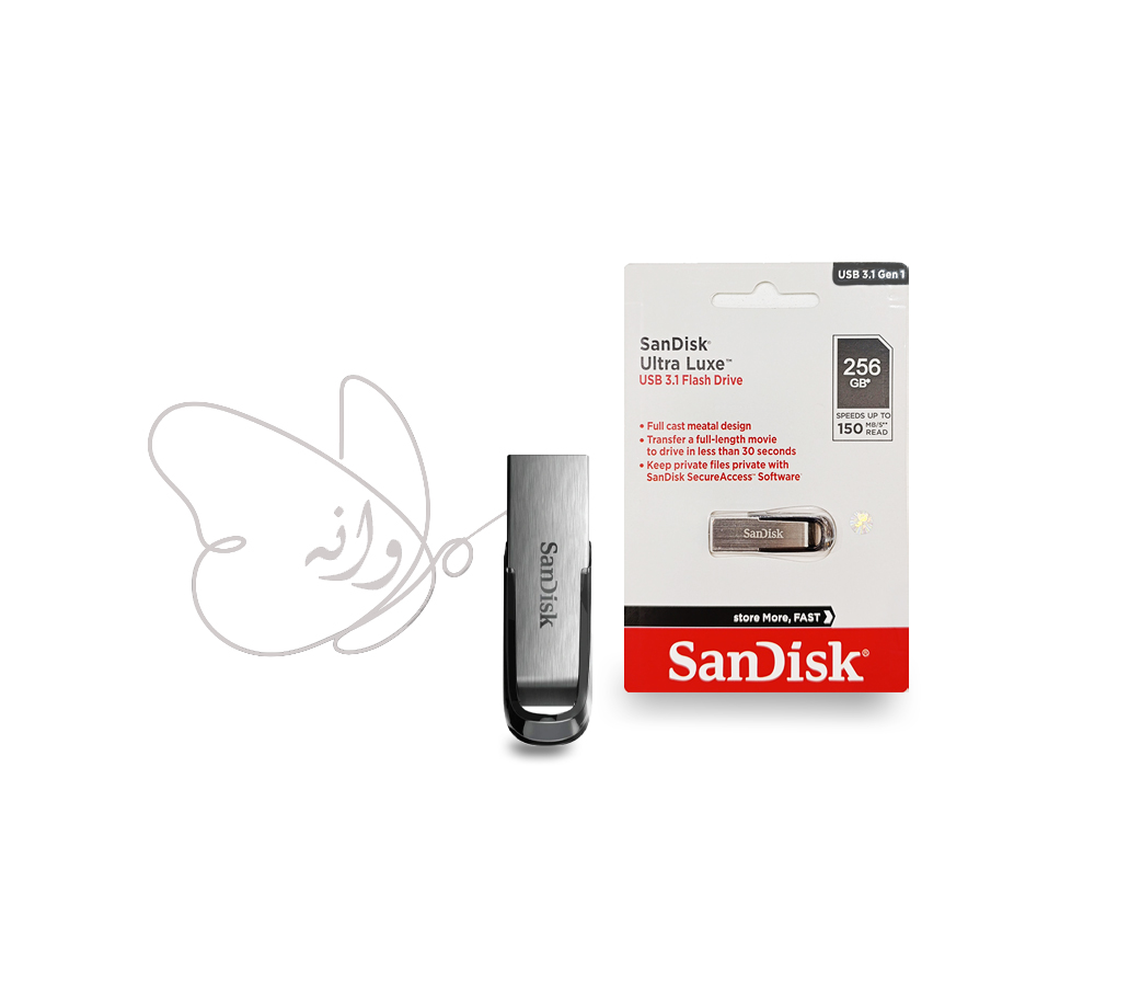 فلش مموری 256 گیگابایت SanDisk مدل Ultra Flair CZ73، دارای رابط‌ USB 3.1