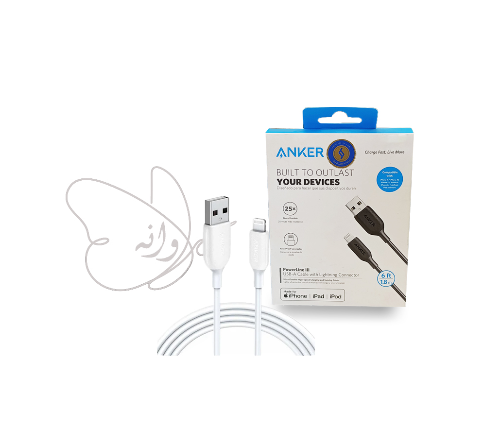 کابل تبدیل USB به لایتنینگ Anker  مدل Powerline+ III