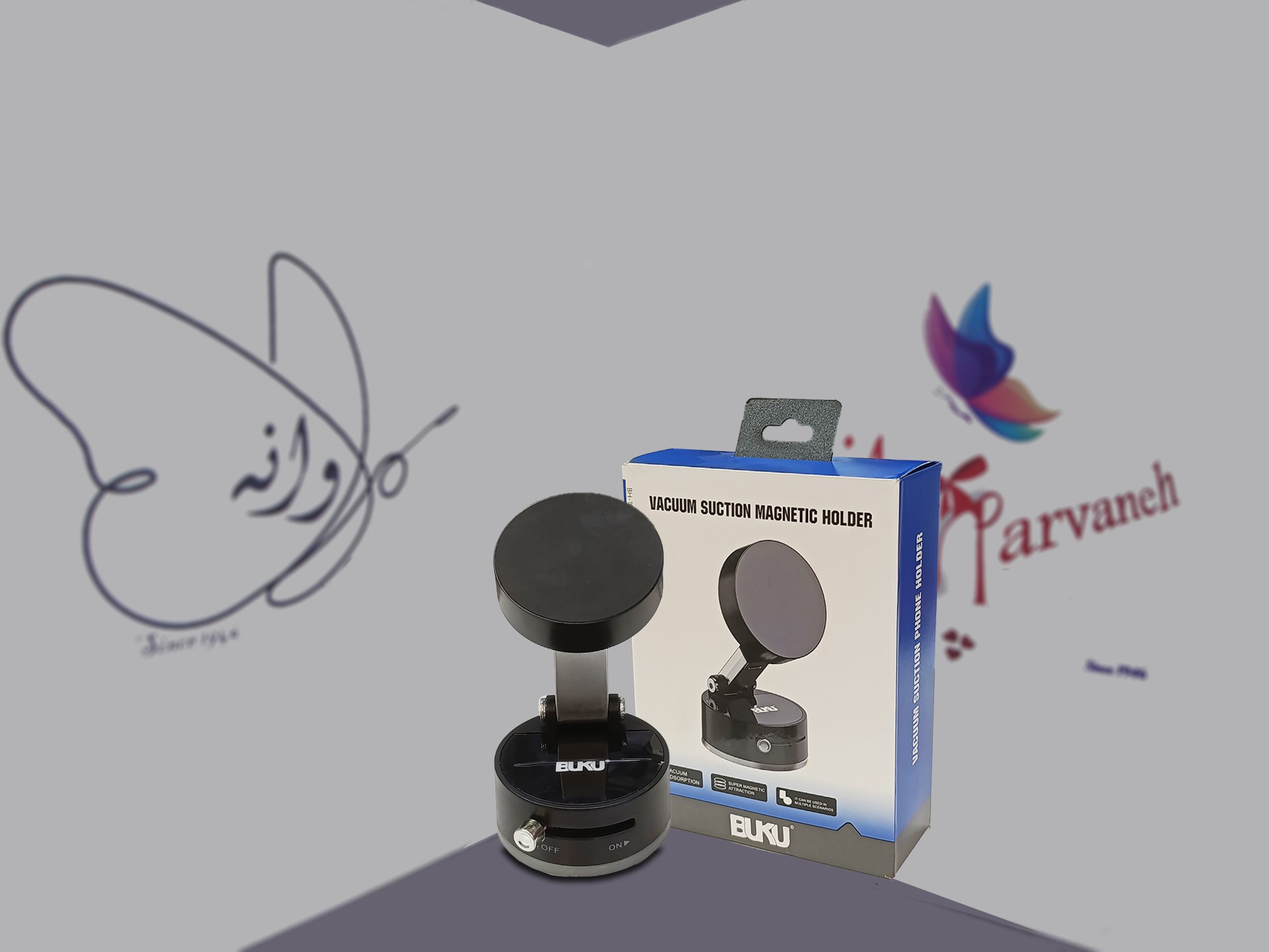 هولدر مگنتی موبایل پایه دار BUKU مدل BH-106