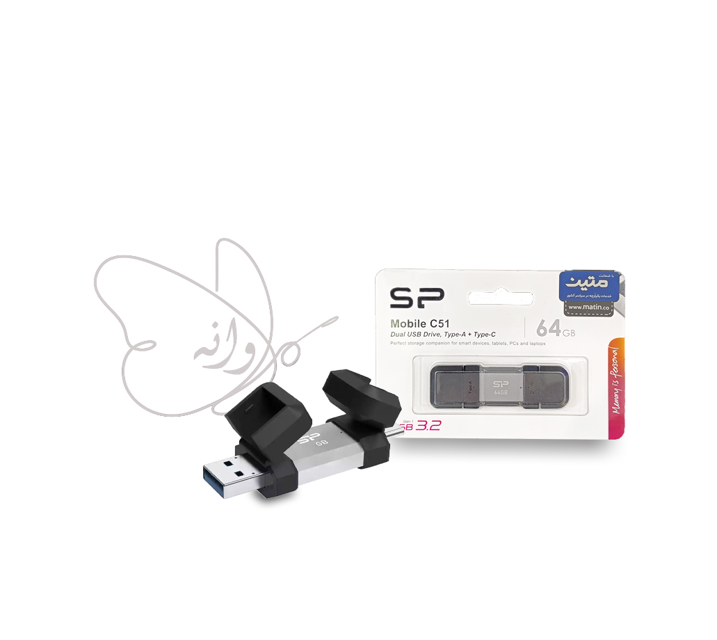 فلش 64G سیلیکون پاور USB 3.2 مدل MOBILE C51