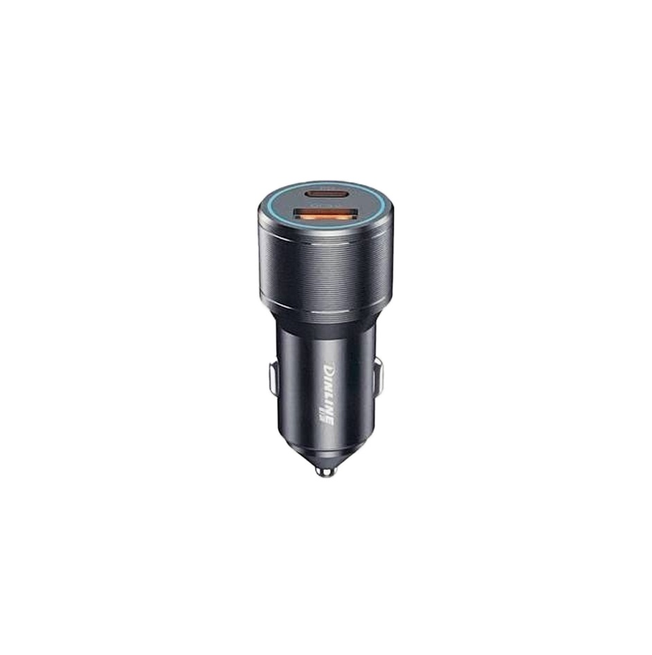 شارژر فندکی خودرو 48 وات دو پورت دینلاین مدل DCC-77