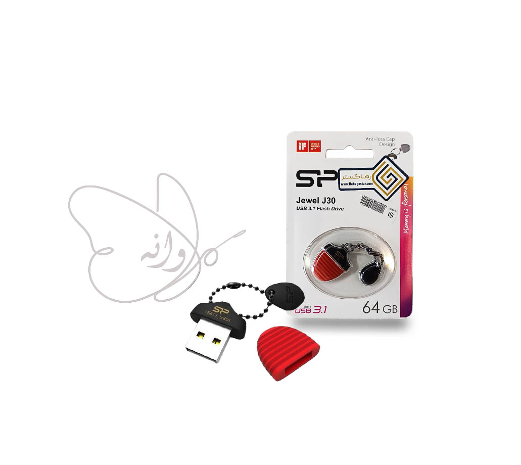 فلش مموری سیلیکون پاور 64 گیگابایت مدل Jewel J30 USB 3.1